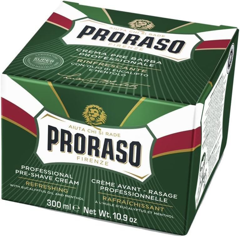 2x Proraso Pre Shave Cream 300ml - Eucalyptus & Menthol, Refreshing