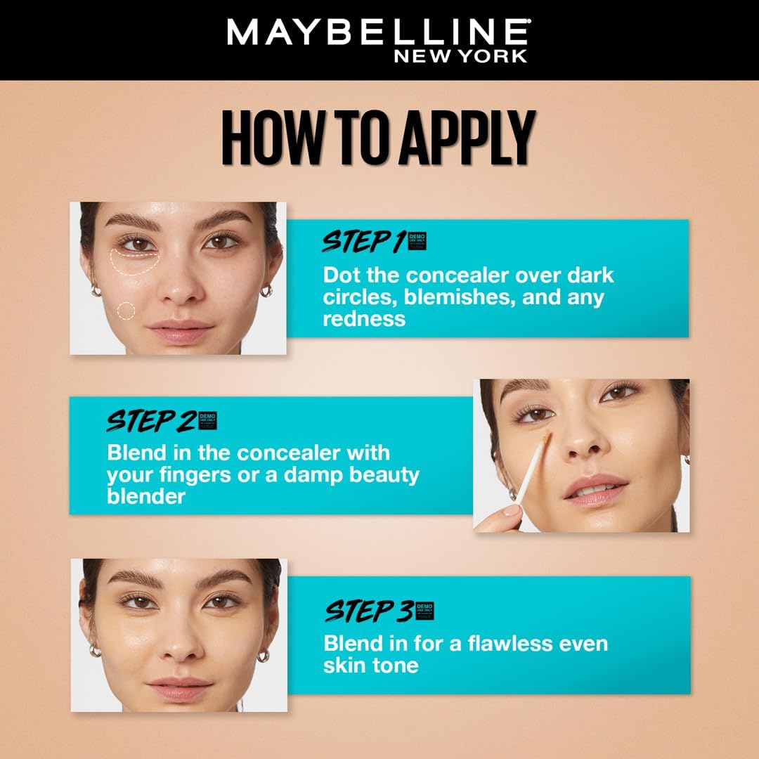 Maybelline Fit Me Full Coverage Concealer - Light 10 | 6.8ml Matte & Bendable