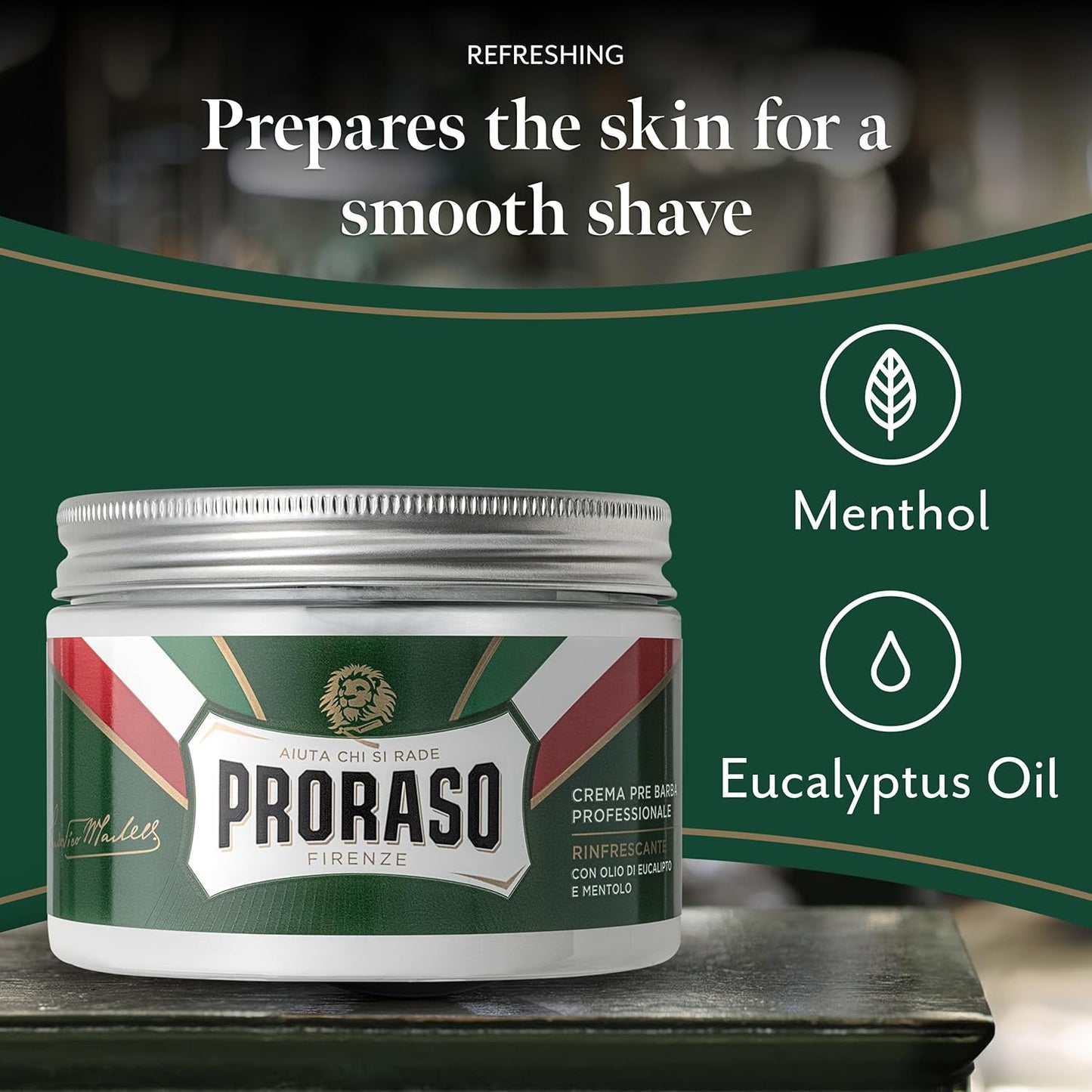 2x Proraso Pre Shave Cream 300ml - Eucalyptus & Menthol, Refreshing