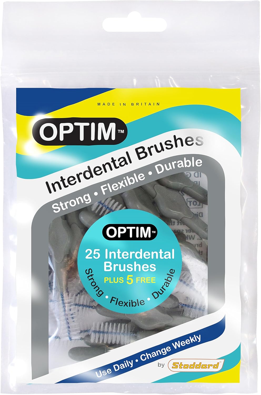 OPTIM Interdental Brush Blister Pack (8 Brushes) - Green (Size 5 / 0.8mm)