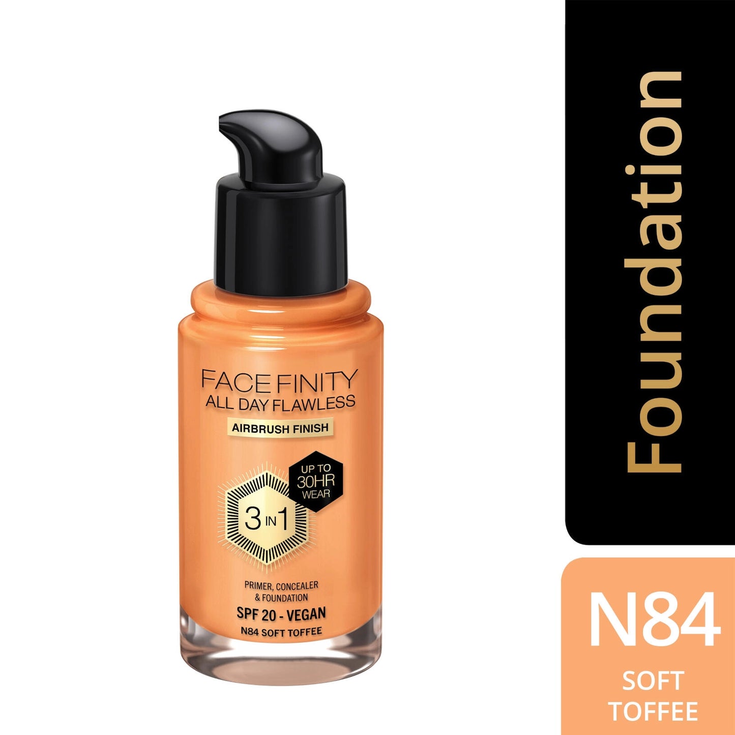 Max Factor Facefinity 3-in-1 Foundation 30ml – Soft Toffee, SPF 20