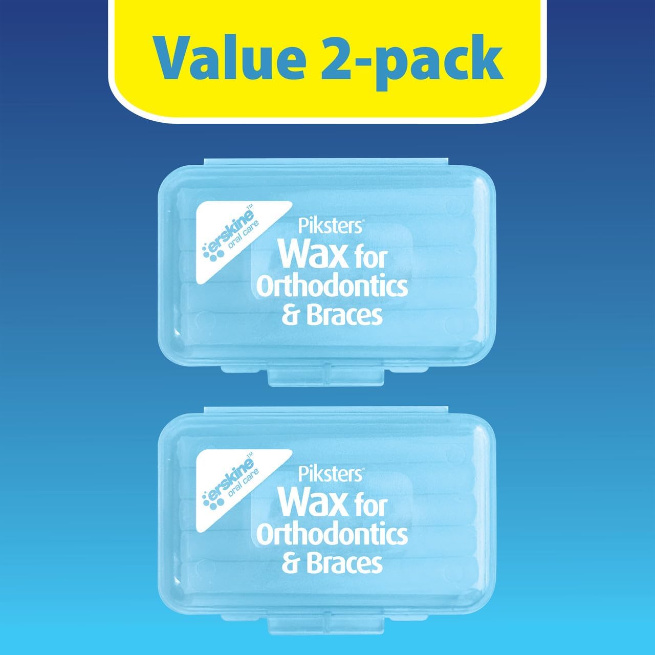 Piksters Orthodontic Wax for Braces – Clear & Soothing Protection (2 Pack)