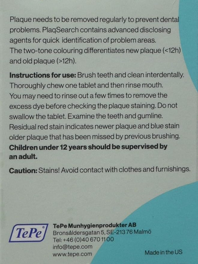 Plaqsearch Advanced Disclosing Chew Tablets - 20 Pack | Plaque Detection