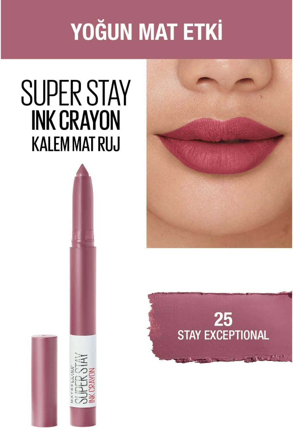 Maybelline Super Stay Matte Crayon – 25 Stay Exceptional