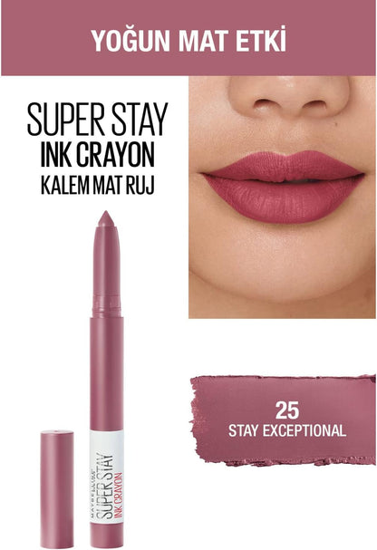 Maybelline Super Stay Matte Crayon – 25 Stay Exceptional