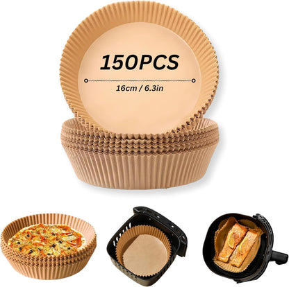 QACHOICE Air Fryer Liners, Disposable Parchment Paper for Mess-Free Cooking