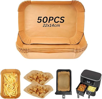 QACHOICE Air Fryer Liners, Disposable Parchment Paper for Mess-Free Cooking