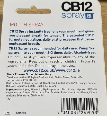 CB12 Breath Spray | Long-Lasting Freshness | Mint | 15ml