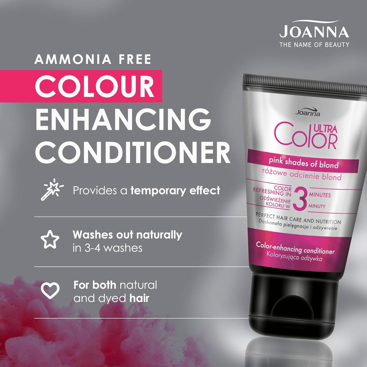 Joanna Pink Conditioner for Blonde Hair – Hydrating Colour Enhancer