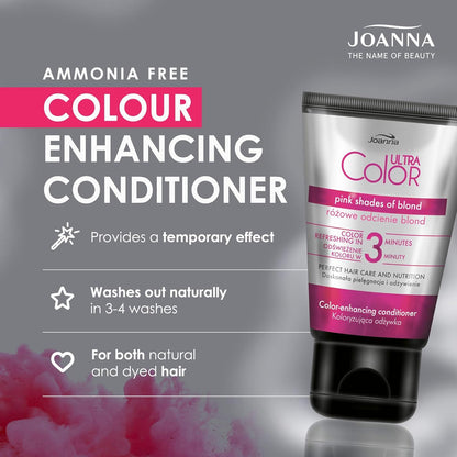 Joanna Pink Conditioner for Blonde Hair – Hydrating Colour Enhancer