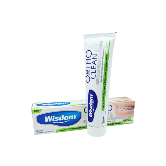 DHB Wisdom Ortho Clean Fluoride Toothpaste – 100ml | Braces & Orthodontic Care