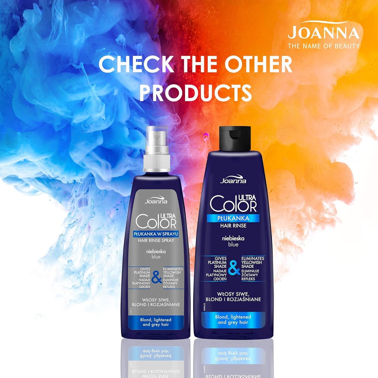 Joanna Blue Hair Rinse 150ml – Tones Blonde, Grey, Bleached Hair