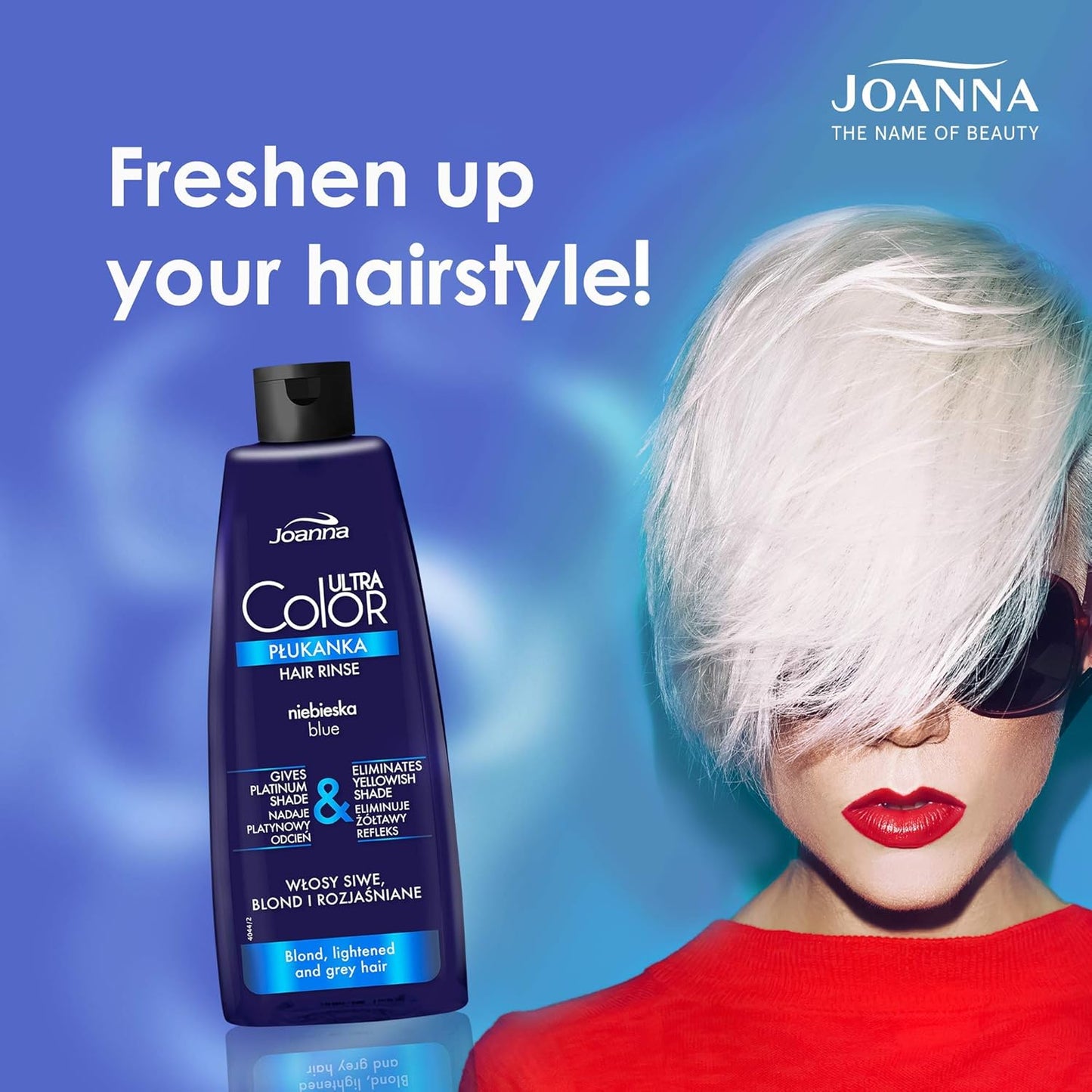 Joanna Blue Hair Rinse 150ml – Tones Blonde, Grey, Bleached Hair