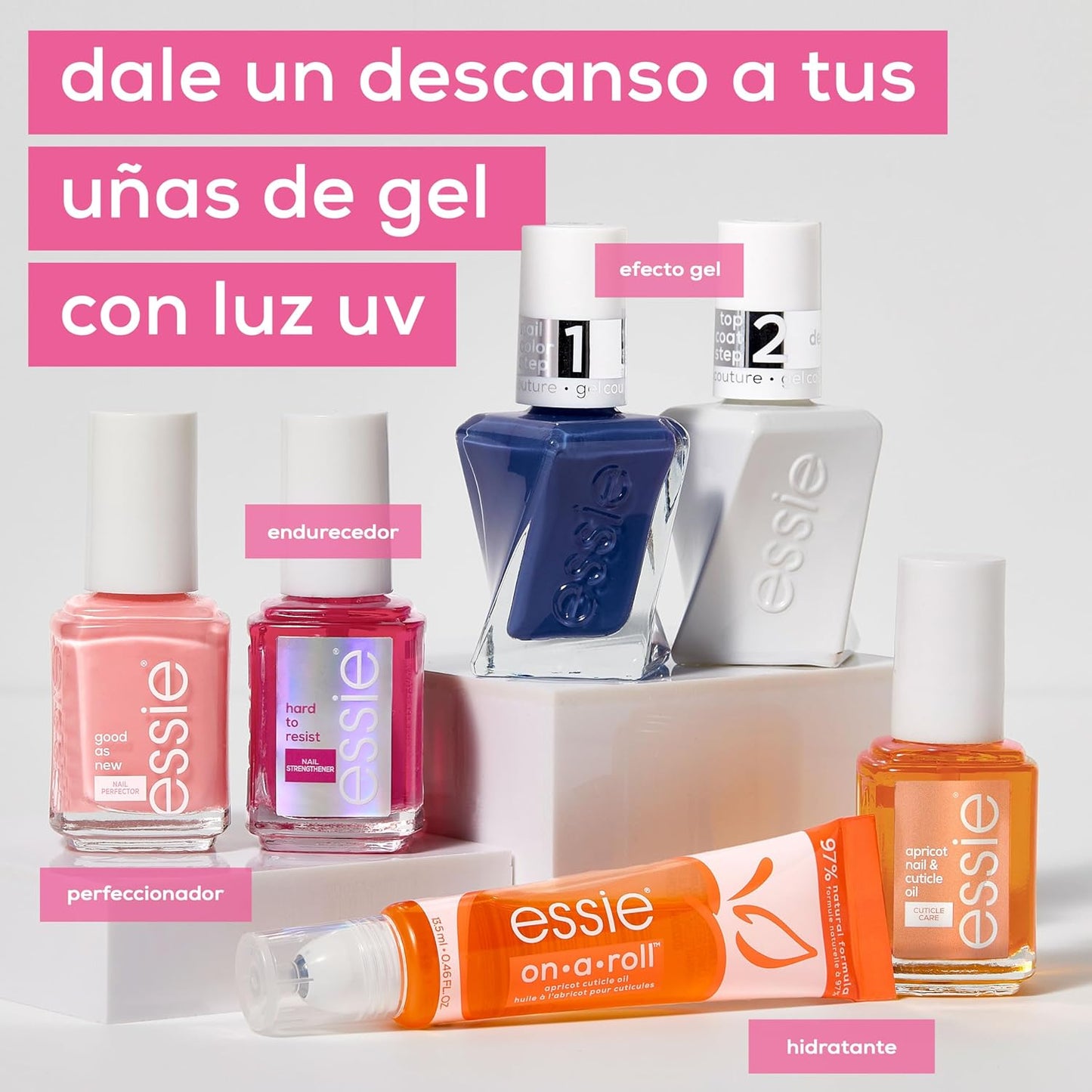 essie Hard To Resist Nail Strengthener, Repair & Protect, Purple Tint, 13.5ml