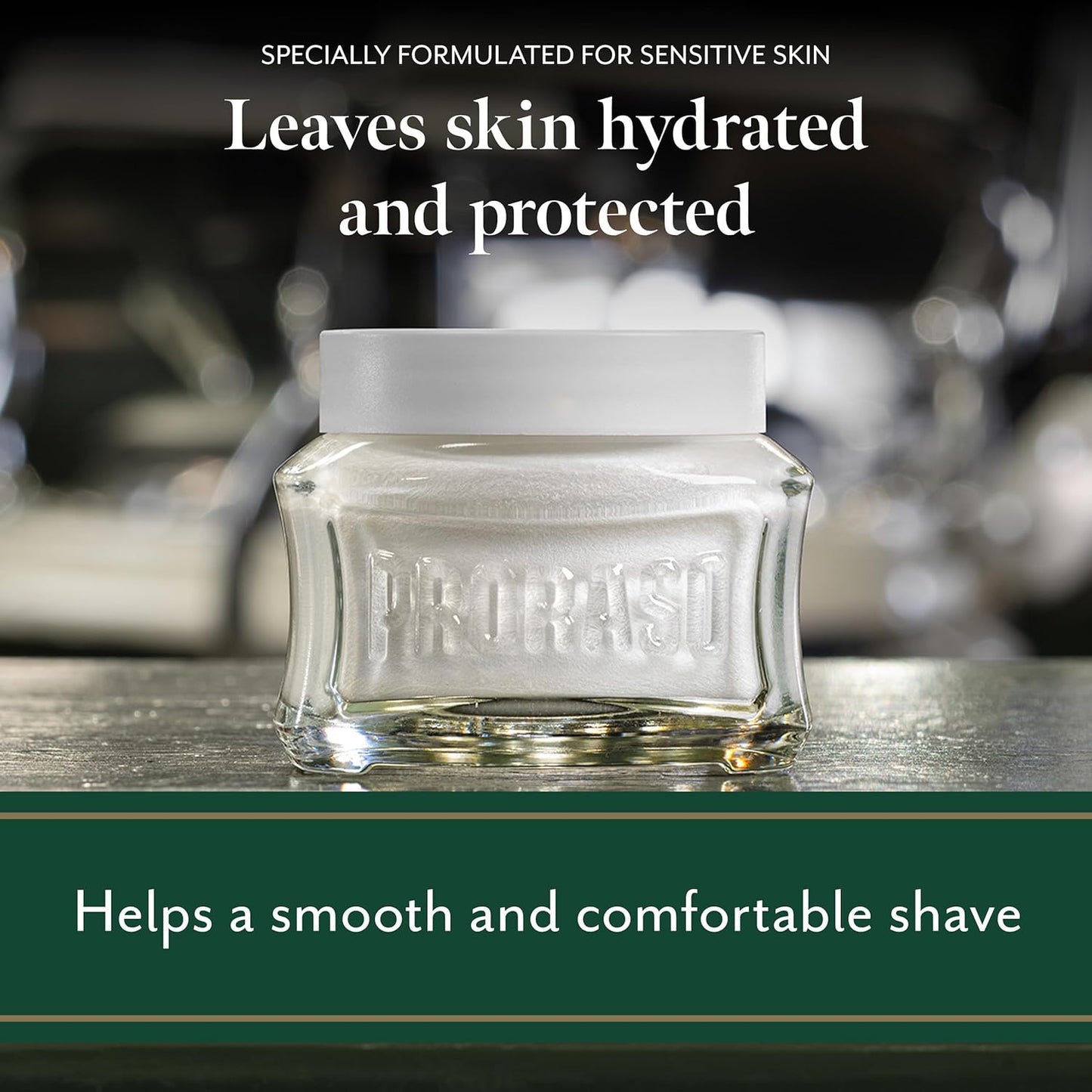 Proraso Sensitive Pre-Shave Cream 100ml – Softens Skin with Oat & Green Tea