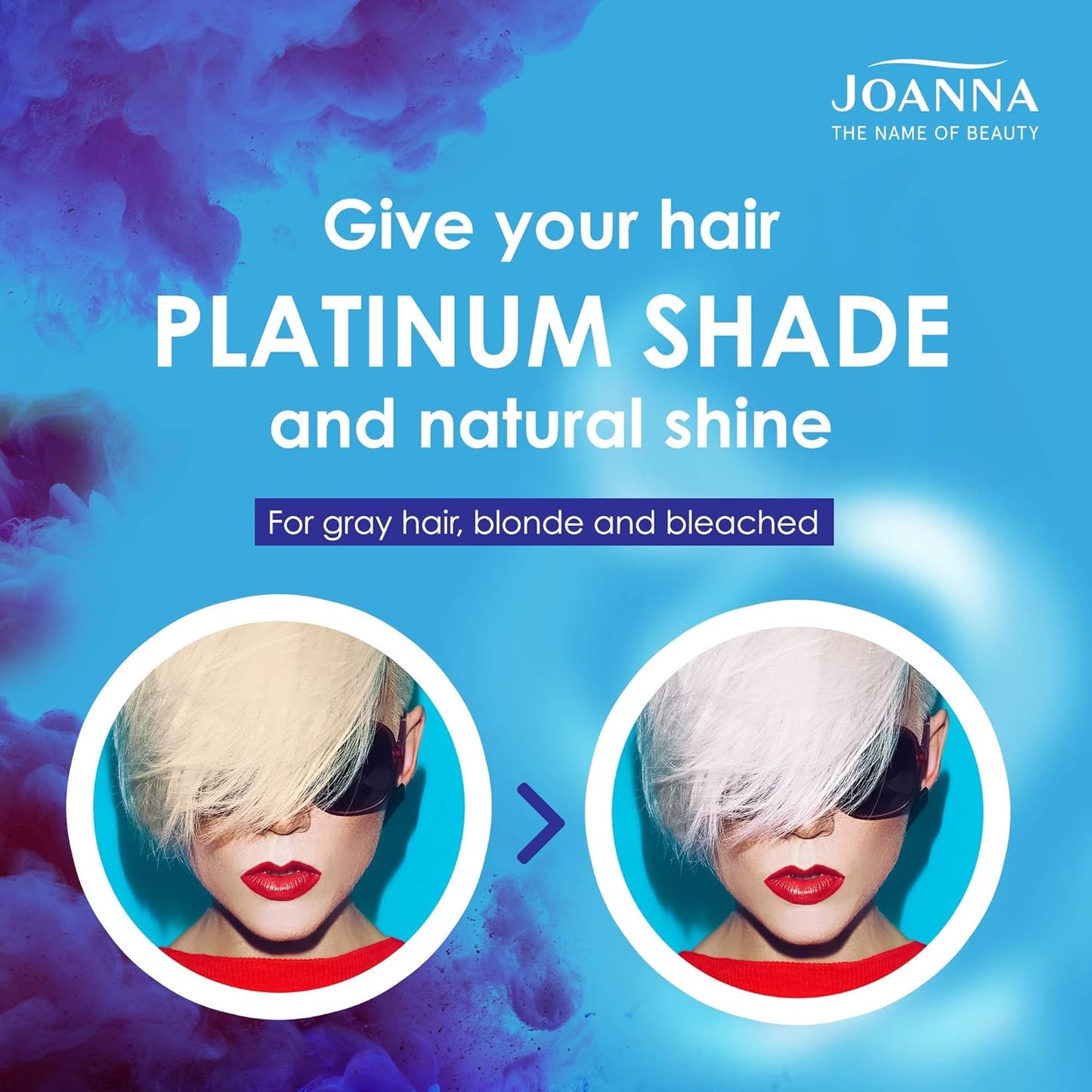 Joanna Blue Hair Rinse 150ml – Tones Blonde, Grey, Bleached Hair