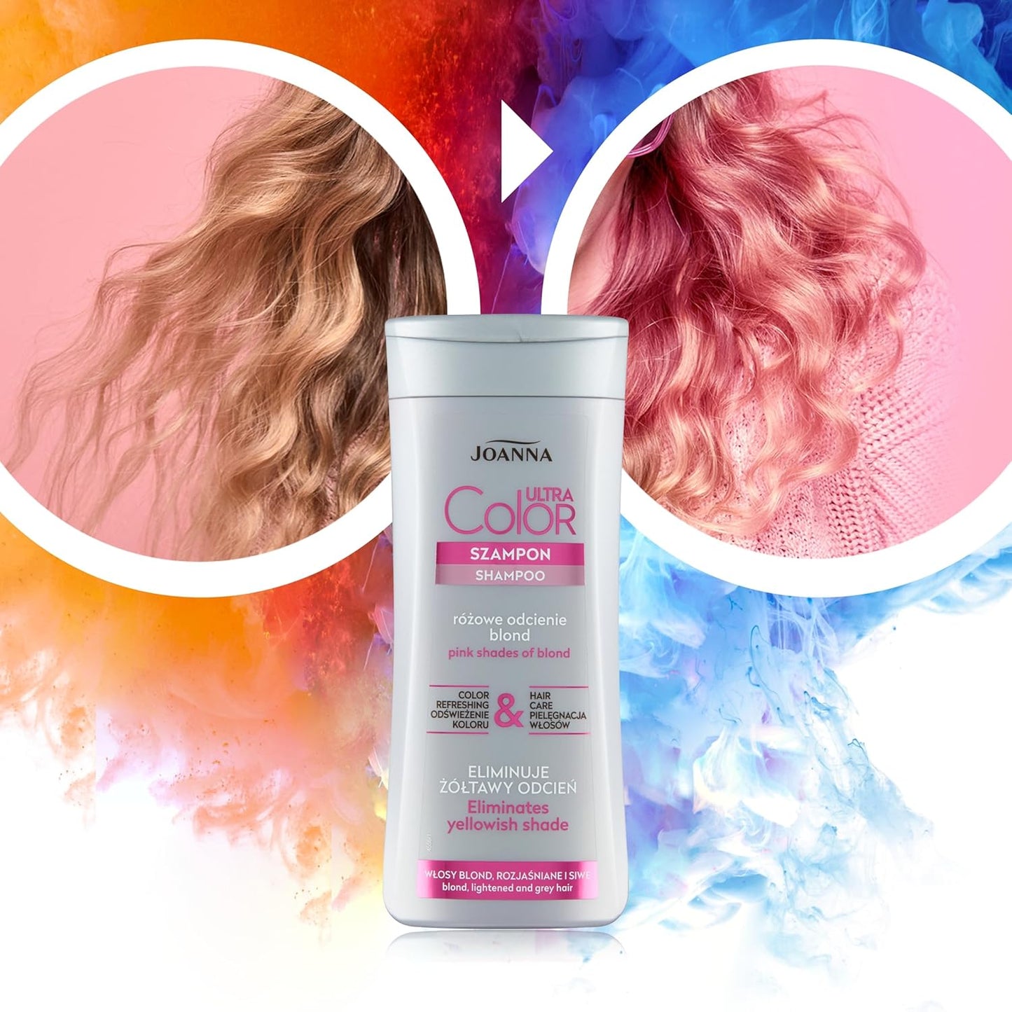 Joanna Ultra Color Shampoo 200ml – Pink Blonde Tone Enhancer