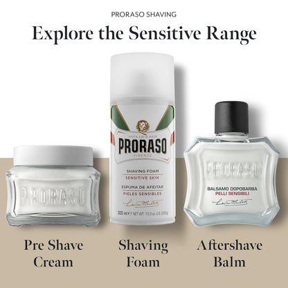 Proraso Sensitive Pre-Shave Cream 100ml – Softens Skin with Oat & Green Tea