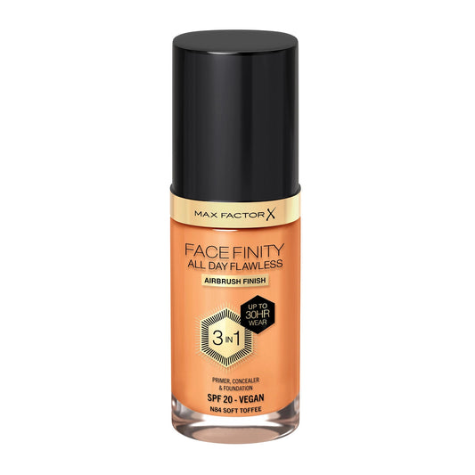 Max Factor Facefinity 3-in-1 Foundation 30ml – Soft Toffee, SPF 20