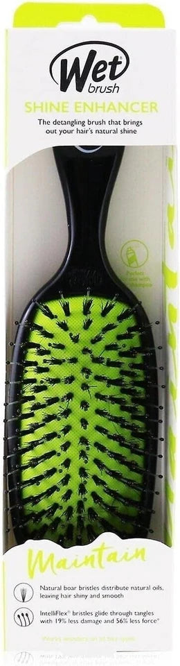Wet Brush Shine Enhancer – Black | Gentle Detangling & Shine Boost