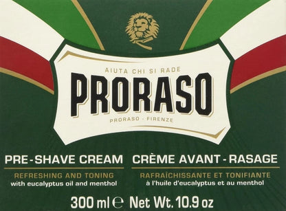 Proraso Pre-Shave Cream Green 300ml – Refreshing & Soothing for Smooth Shave