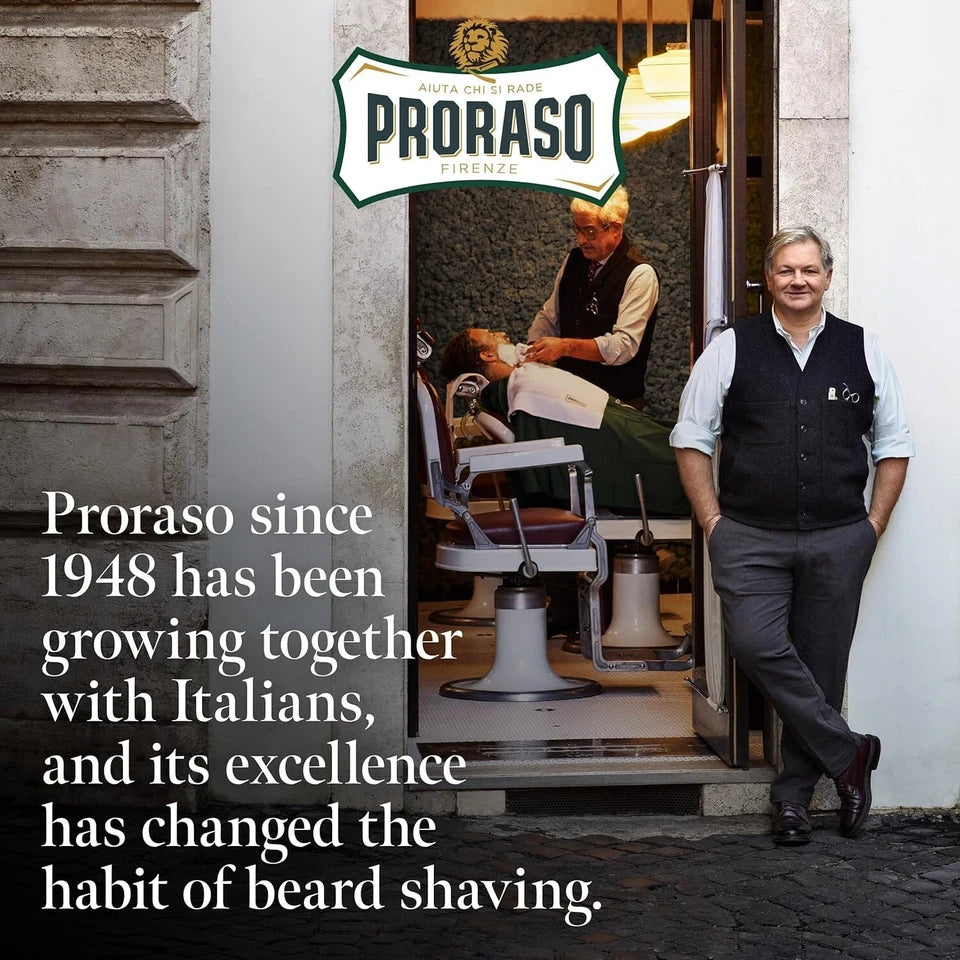 Proraso Pre-Shave Cream Green 300ml – Refreshing & Soothing for Smooth Shave